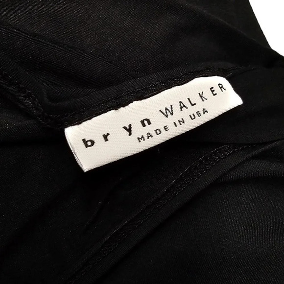 Bryn Walker Modal Scoop  Neck Long Sleeve Top Black Size Medium - Picture 5 of 8